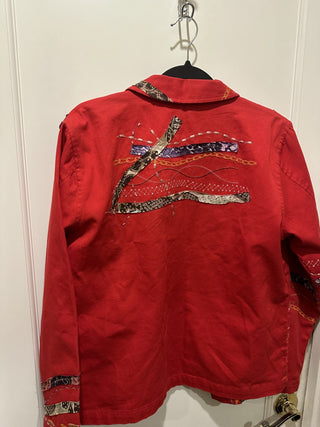 Red Artsy Jacket #47 VV MTS|97284