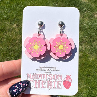Cherry Blossom Earrings Ball Post MTS