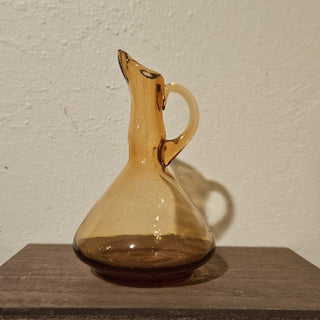 Handblown Honey Amber Art Glass Pitcher (BRI) - MTS|111943