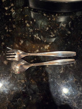 Mid-century United Airlines child's fork/spoon set, RCD