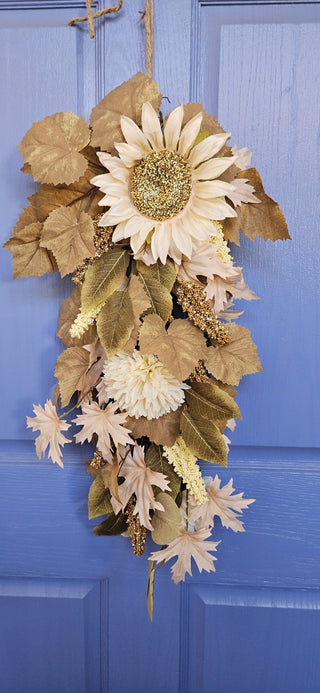 Neutral Sunflower Fall Wall Hanging Floral Decor