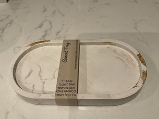 Handmade 7 " Cement Oval Tray|109559