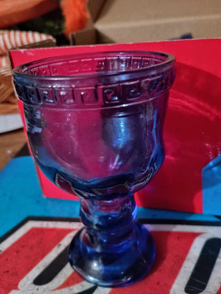 Blue glass goblets (set of 4) rsv|60898