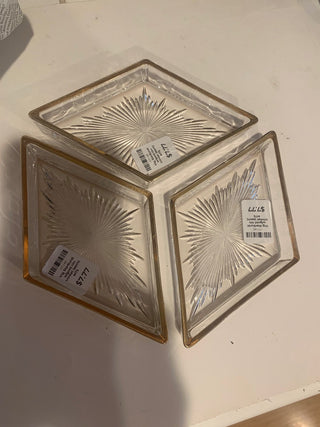 Vtg Starburst w/gold rim trinket (each) MTS