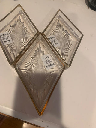 Vtg Starburst w/gold rim trinket (each) MTS
