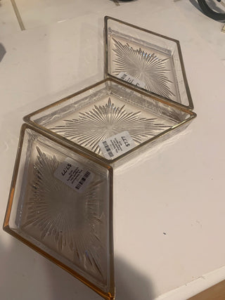 Vtg Starburst w/gold rim trinket (each) MTS