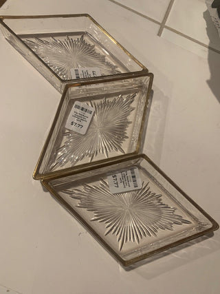 Vtg Starburst w/gold rim trinket (each) MTS