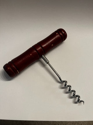 Vintage cork screw with wooden handle|109745
