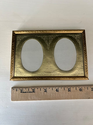 Vintage gold oval double frame RSV|97003