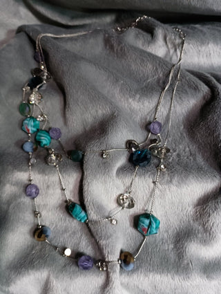 Art Glass multi-strand necklace rsv