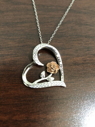 Rose Heart Metal Necklace RSV B22|98371