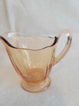 Vintage Fostoria Amber 3" Fairfax Sugar & Creamer Set RCD|115412