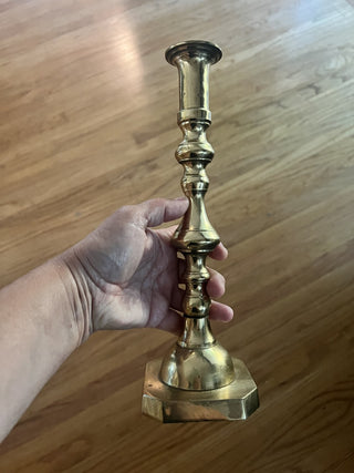 Vintage Pair  Brass Candlesticks F&M|91727