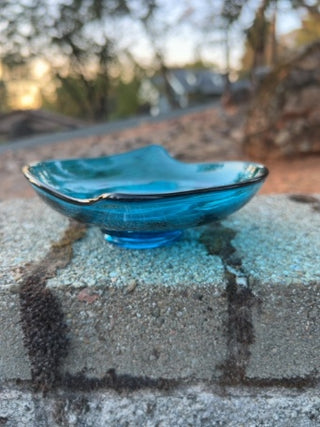 Viking Bluenique Cyclone Hurricane Shape Freeform Bowl