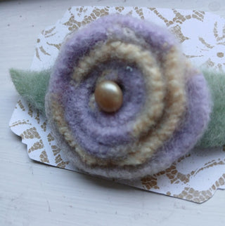 Wool Felted Rose Pin 16