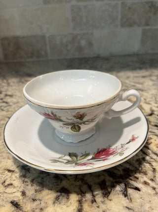 Vintage Noritex Pink Rosebud Tea Cup & Saucer (18) RCD