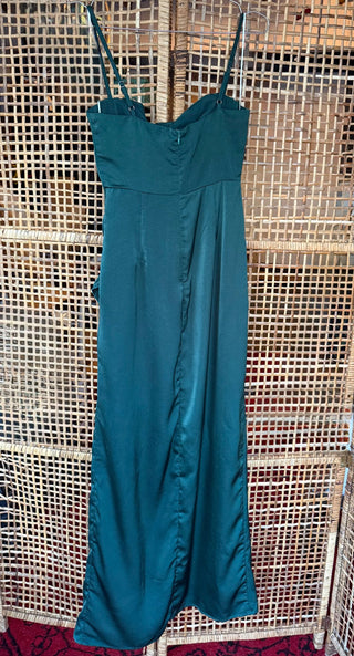 Thats So Fetch Satin dress (emerald) Size 4 (LZD - RSV)