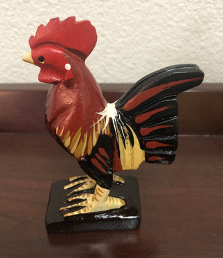 Handcarved Wood Painted Rooster RSV