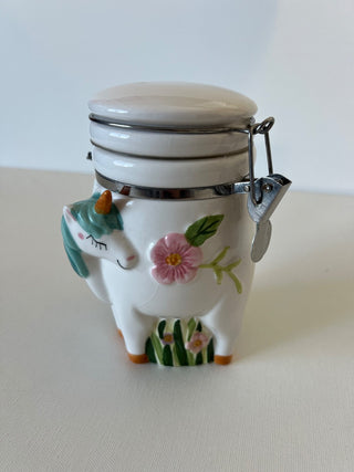 Unicorn hinged jar|67699