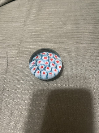 Blue red and white paper weight rsv