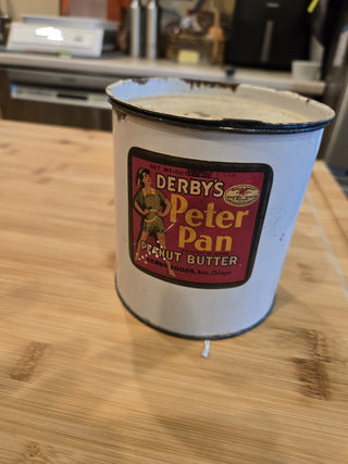 Derby'sPeter Pan Peanut Buttrr tin. RSC|92479