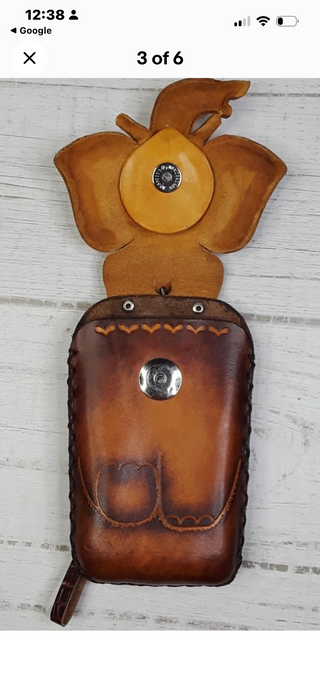 Genuine Leather USA Made  Owl Small Purse, Phone, CC Holder-RSV|145387