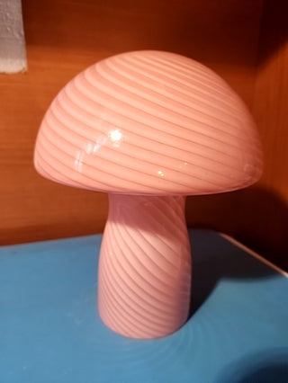 Beautiful hand blown glass mushroom hollow inside to add lights