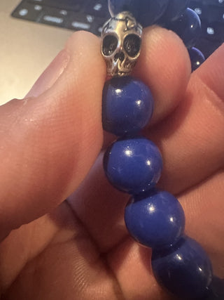 Blue Bracelet with skull #62 VV MTS|89448
