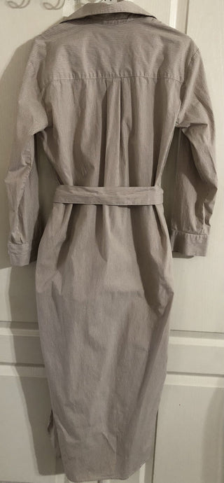 Small Beige Striped Shirt Dress MTS