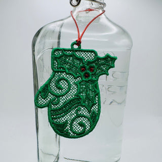 Embroidered Ornament - Green Mitten - RCD|137572