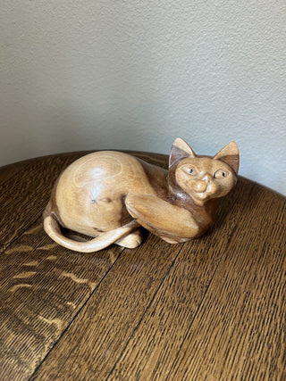 Wooden Cat Figurine  MTS|69574