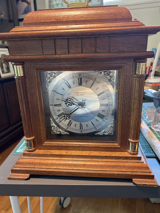 Verichron Quartz wooden mantel clock - WORKS RSV|69896