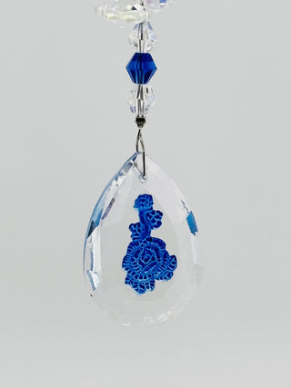 Handmade Royal Blue Rose Suncatcher|76345