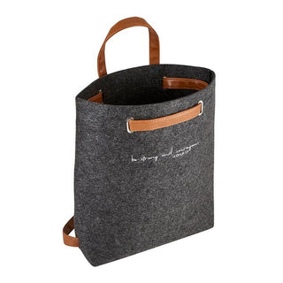 GREY FELT BACKPACK|48829