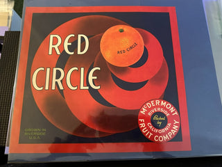 Red Circle Authentic Citrus Farm Crate Label EC082 MTS|100373