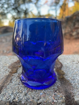 SINGLE Vintage Viking Glass "Georgian" Glass Tumblers Cobalt Blue Mid-century
