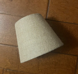 10 SMALL BURLAP LAMP SHADES EXCELLENT CONDITION 5" TALL/4"WIDE TOP/6" WIDE BOTTOM $10 EACH  (KJS) RCD|115907