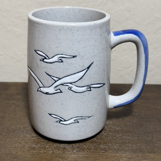Vintage Speckled Stoneware Seagull Mug MTS|90075