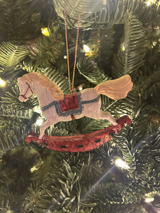 White Resin Rocking Horse   MTS|132094
