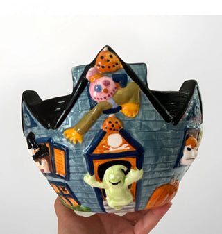 Vintage Dakin by Applause Halloween Haunted Ghost Ceramic Candy Dish Bowl #47 VV MTS|108272