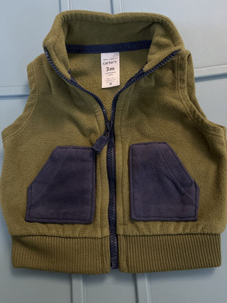 Carter’s Army Green Fleece Vest 3 Months RSV|136222