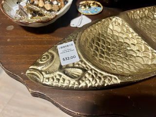 Gold Tone Metal Fish Dish|103375