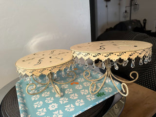 Cake Stand SET 2 Faux Crystal  MTS