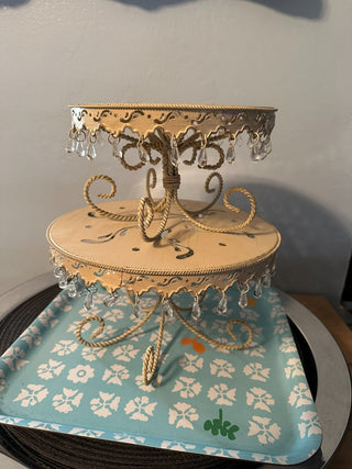 Cake Stand SET 2 Faux Crystal  MTS