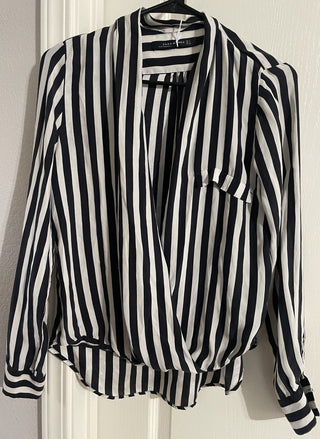 Small Zara Satin Striped Blouse MTS