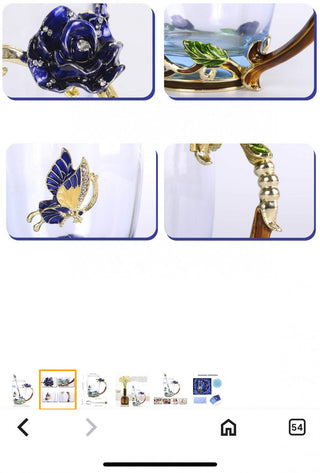 Blue Rose Cup and spoon #62 VV MTS