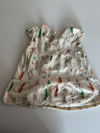 12M - Cream w/Surfboards Short Sleeve Dress - Little Co. by Lauren Conrad RSV|77163