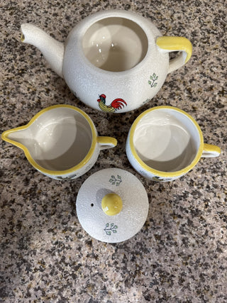 AJ - Vintage Rooster Teapot Set MTS|63507