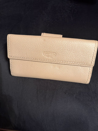 Coach light beige leather wallet #62 VV MTS