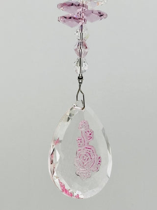 Handmade Pink Rose Suncatcher|76316